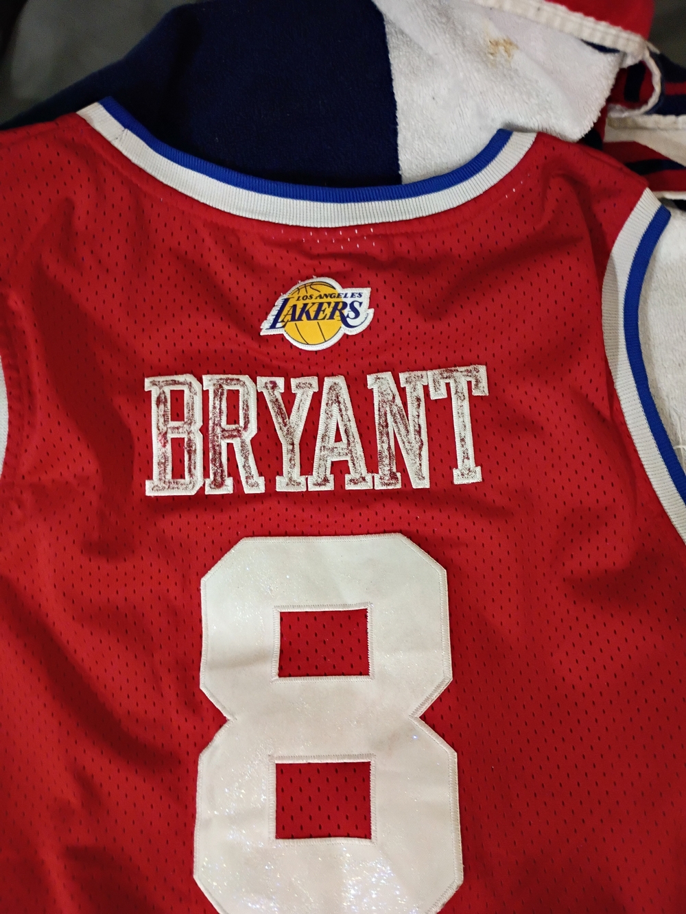 Mitchell & Ness Red Kobe Bryant #8 Jersey with White Numbers